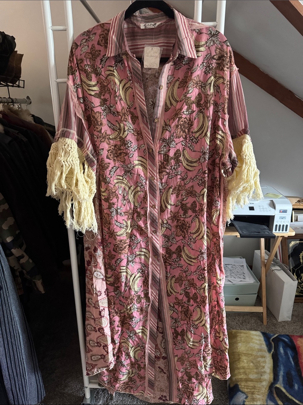 Intimately Free People FP coverup mumu dress Small S NWT bananas